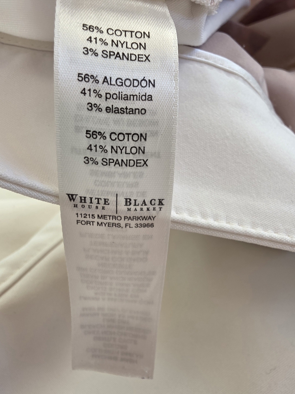 WHBM Size 10 Perfectform Straight Crop Cream Pant - Picture 8 of 15